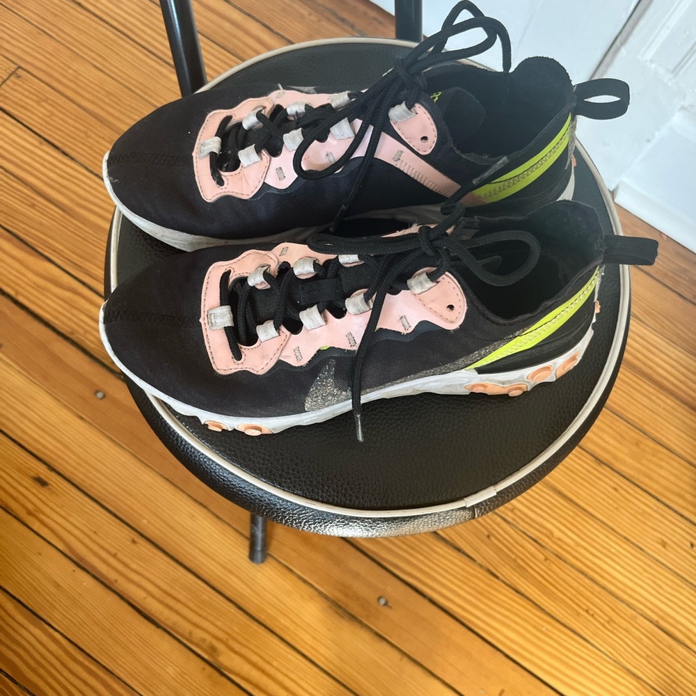 Nike React Element 55 Glittered Canvas And Faux L… - image 1